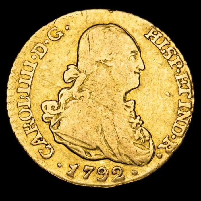Spanien. Carlos IV (1788-1808). Escudo - 1792. MF. Madrid.