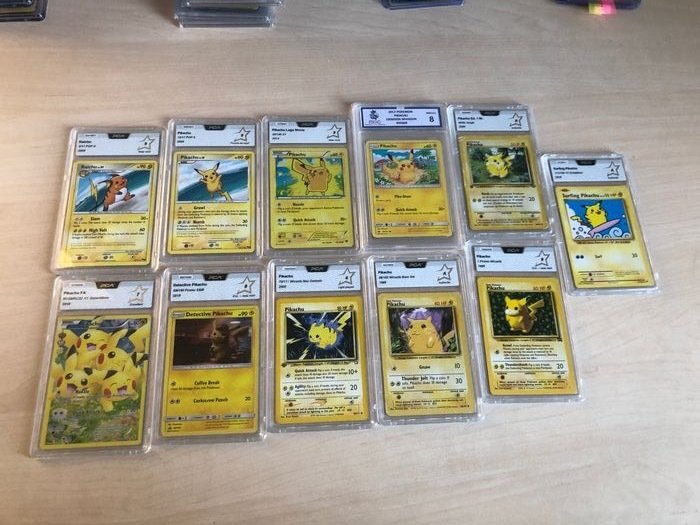The Pokémon Company - Abgestufte Pikachu-Sammlung *RARE* graded Pikachu collection | 1st edition / Full arts / WOTC