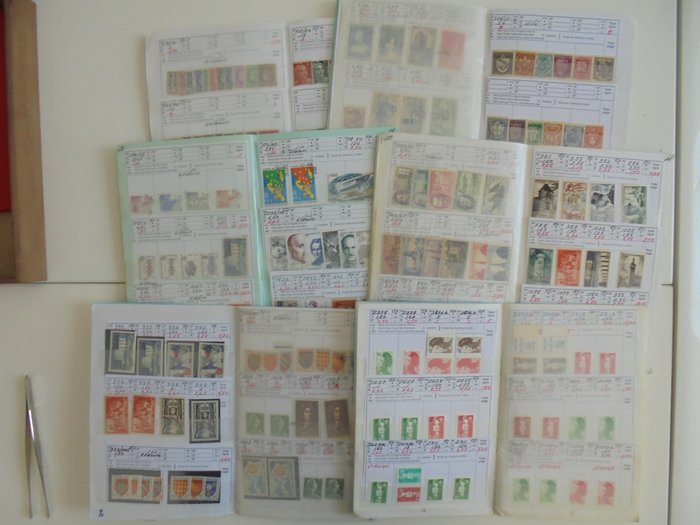 Frankrijk 1900/1990 - French stamps collection from 1900 to 1990, mint**/mint* and cancelled