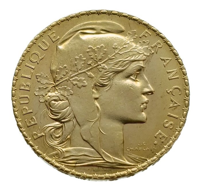 Frankreich. 20 Francs 1907 Marianne