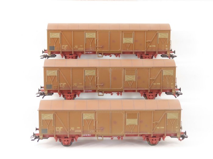 Märklin H0 - 4731 - Goederenwagon - 3x gesloten goederenwagens type Gbs - NMBS