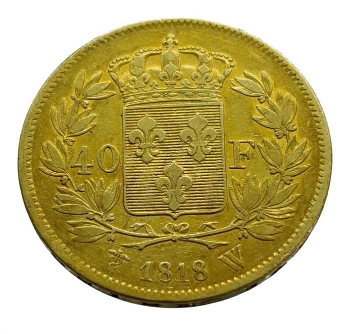 Frankreich. Louis XVIII. (1814-1824). 40 Francs 1818-W, Lille