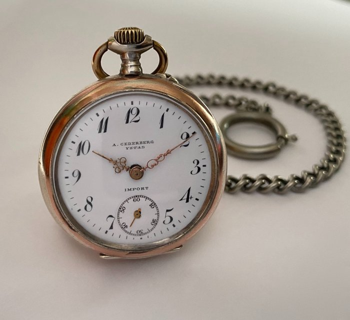 A. Cederberg YSTAD - cylinder silver pocket watch NO RESERVE PRICE - Donna - 1850-1900