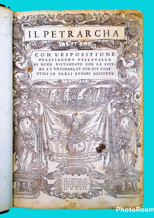 Alessandro Vellutello - Il Petrarcha - 1552