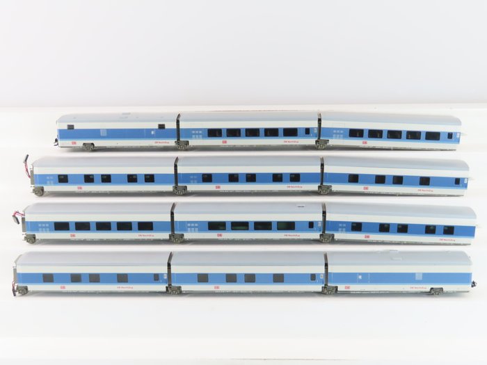 Märklin H0 - 41772/41773/41774 - Set mit Personenwagen - 3 x 6-teiliges Wagenset 'Nachtzug' - DB