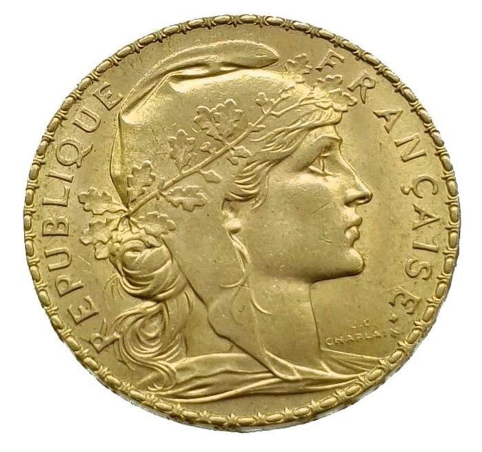 Frankreich. Third Republic (1870-1940). 20 Francs 1912 Marianne