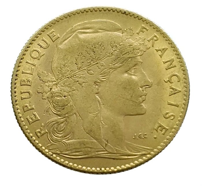 Frankreich. Third Republic (1870-1940). 10 Francs 1905 Marianne