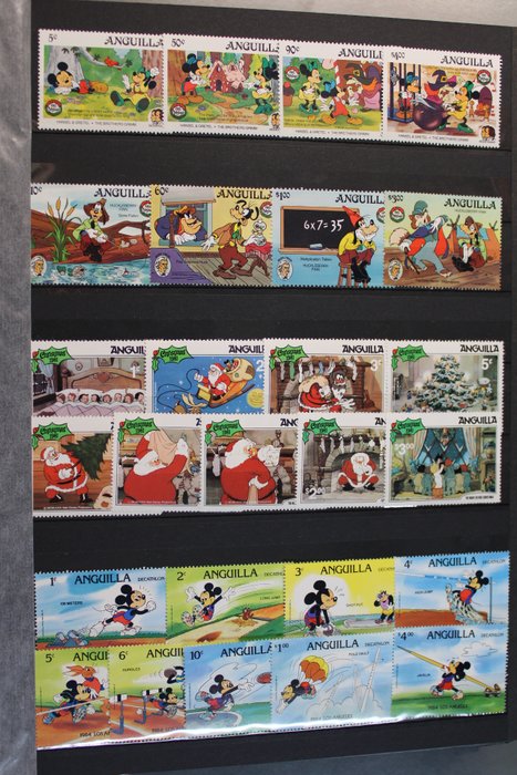 Micky Maus - 75 Disney postage stamp sets