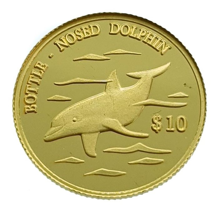 Îles Cook. 10 Dollars 2000 - Dolphin