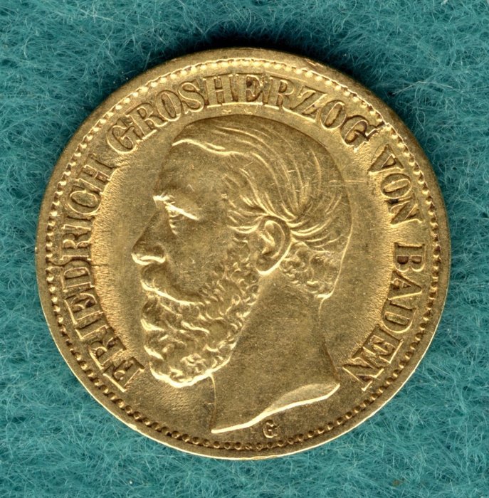 Deutschland-Baden - 10 Mark 1872 G - Friedrich I..