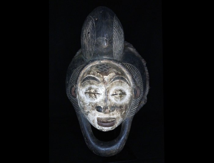 Maschera - Legno massiccio - Okuyi - Punu (o Bapounou) - Gabon - 34 cm 