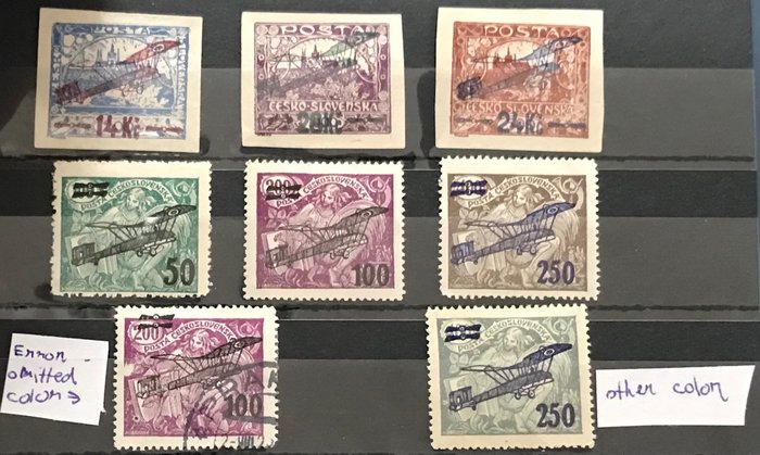Tsjecho-Slowakije 1918/1930 - Airmail collection with various stamps and letters