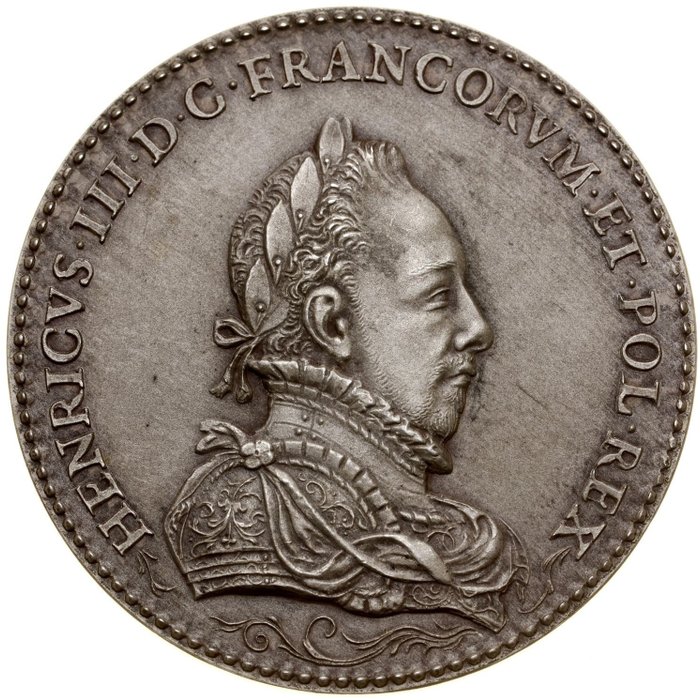 France, Poland. Silver Medal no date - Henry III of France