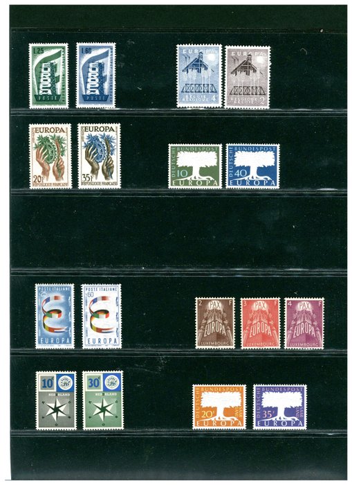 Europa CEPT 1956/2010 - Selection of CEPT themed stamps.