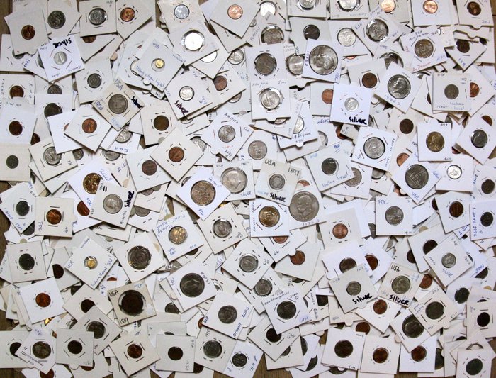 United States. Large lot various coins 1819/2018 (More than 400 pieces) incl. gold & silver