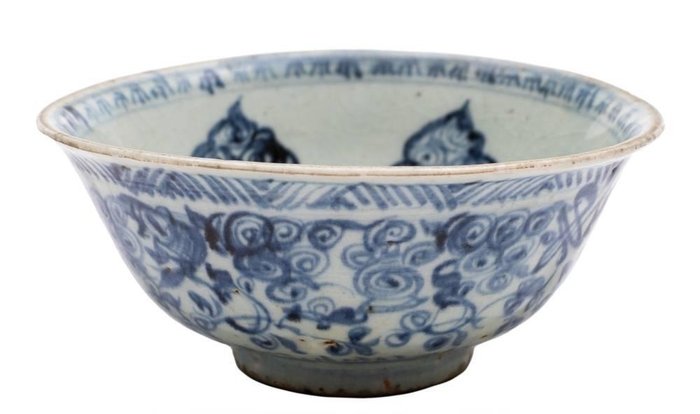 Ciotola - Blu e bianco - Ceramica - Cina - Tardo Yuan Primi Ming