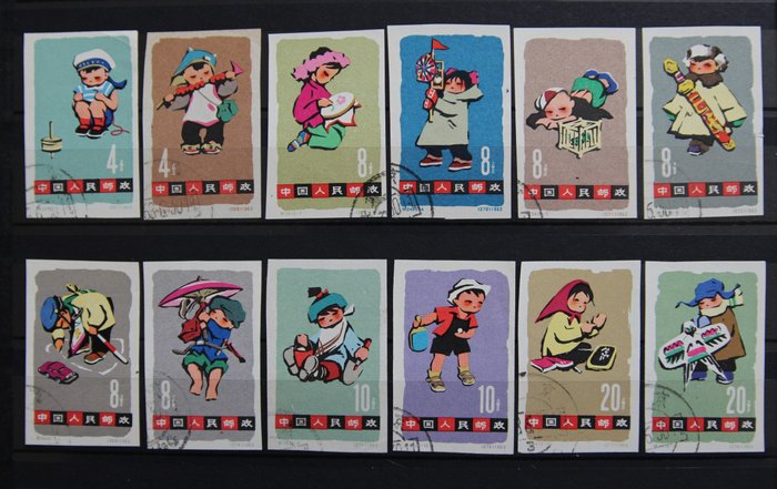 China - Volksrepubliek China sinds 1949 1963 - “Children’s Games” - Michel Nr. 702-713 B