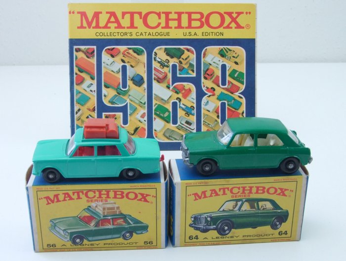 Matchbox - 1:64 - FIAT 1500 No. 56, M.G. 1100 No.64 en 1968 USA Catalogus