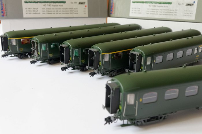 L.S.Models H0 - 40190/40192 - Passenger carriage set - 6 passenger cars - SNCF