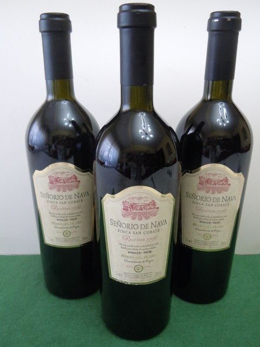 1996 Señorío de Nava Finca San Cobate - Ribera del Duero Reserva - 3 Bottiglie (0,75 L)