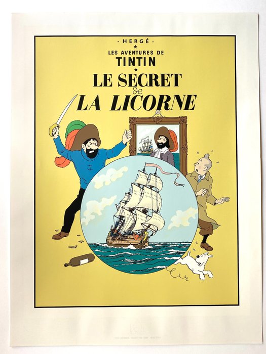 Tintin - Sérigraphie Escale - Le secret de la Licorne - (1987)