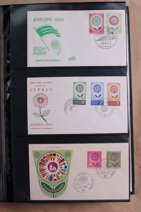 United Europe - Cept 1964/1974 - FDC collection in three Importa PS III albums