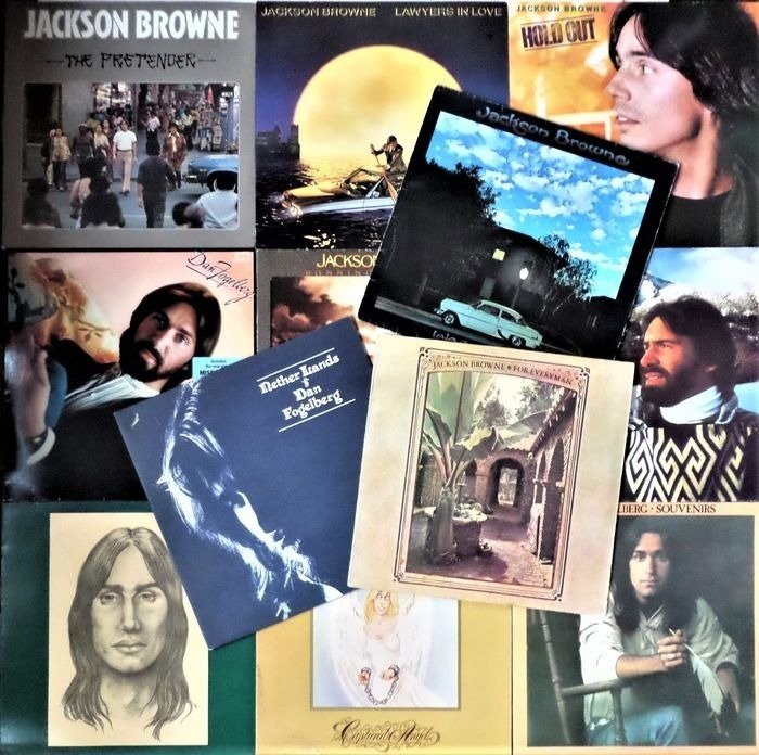 Dan Fogelberg and Jackson Browne - Collection of 12 great albums - Titoli vari - LP - Varie incisioni (come mostrato in descrizione) - 1972/1985