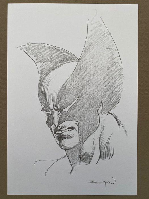 Wolverine - Dessin original à la mine de plomb par John Bolton