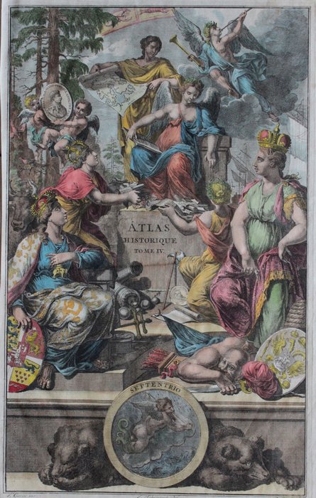 Pagina del titolo; H. A. Chatelain - Atlas Historique Tome IV - 1701-1720