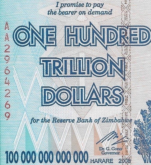 Zimbabwe - 100 Trillion Dollars 2008 - Pick 91