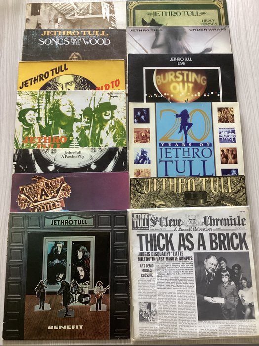 13 ALBUM JETHRO TULL  Different pressing rock prog 1972-1988 - 13 LP Albums - Diverse titels - 2xLP Album (dubbel album), LP Album - 140 gram - 1972/1988