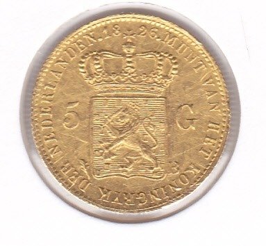 Niederlande. Willem I (1813-1840). 5 Gulden 1826 Brussel