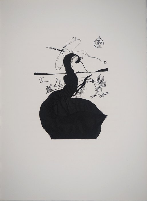 Salvador Dali (1904-1989) - Femme surréaliste élégante