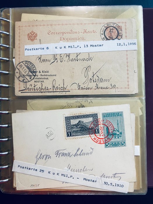 Oostenrijk-Hongarije - militaire post 1880/1920 - Uitgebreide Verzameling "Oostenrijks-Hongaars bestuur van Bosnië en Herzegovina"