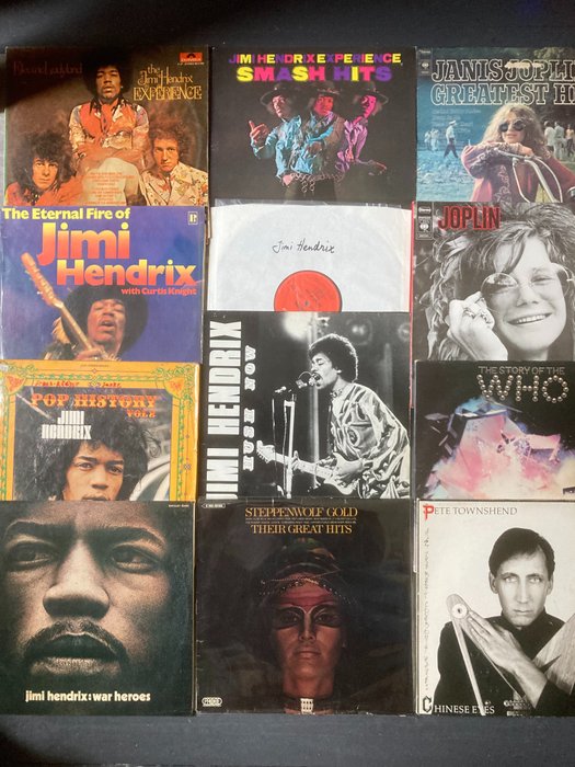 Janis Joplin, The Jimi Hendrix Experience, Who & Related - 12 Albums from Woodstock Performers - Titoli vari - Album 2xLP (doppio), LP - Stampe varie, Stereo - 1968/1983