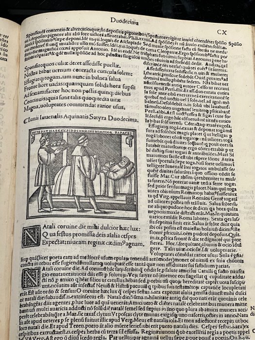 Juvenal - Juvenalis cum commento Joannis Britannici; Carmen Pamphili Sari - 1509