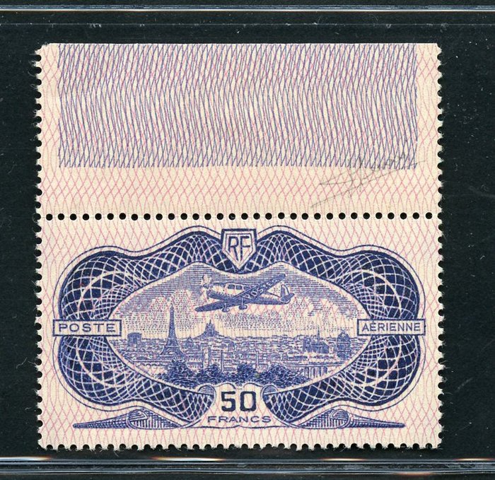 France 1936 - Burelage - 50 f. blue - Yvert N. 15