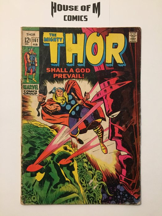 The Mighty Thor # 161 Galactus vs Ego the Living Planet - Low to Mid Grade - Geniet - Eerste druk - (1969)
