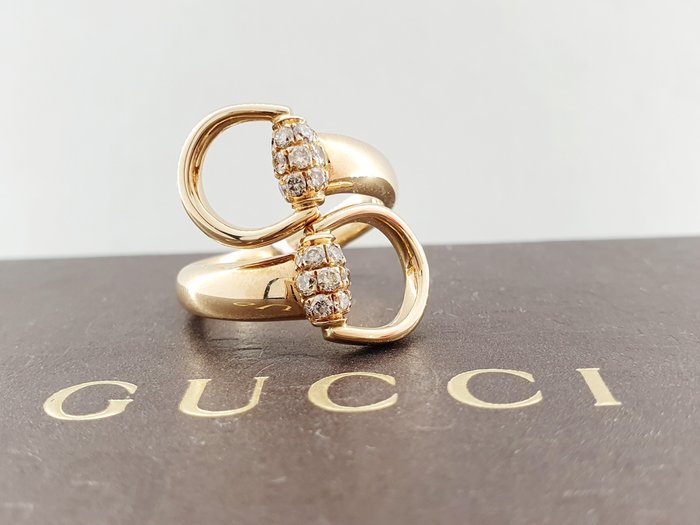 Gucci - 18 karaat Geel goud - Ring - Diamanten