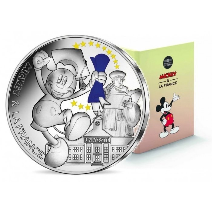 Frankreich. 50 Euro 2018 'Disney Mickey Mouse & La France Student'