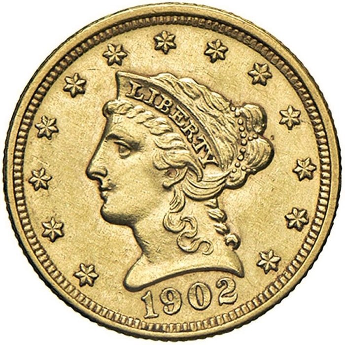 USA. 2,5 Dollars 1902 Liberty Head