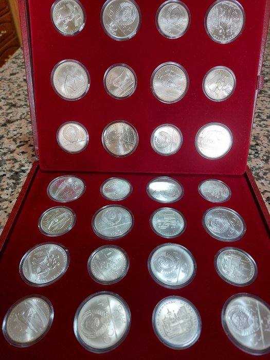 Russie, Union soviétique (URSS). Set of 28 Coins - Olympic Games Moscow 1980 in Moscow