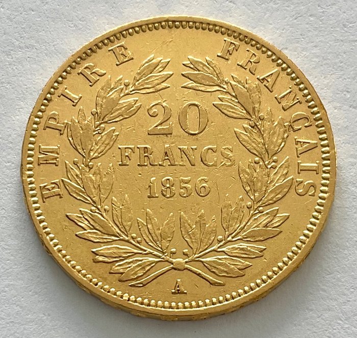 Frankreich. 20 Francs 1856 A - Napoleon III.