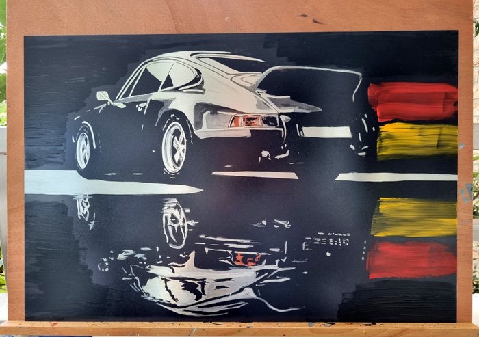 Quadro/opera d’arte - 04/10 - Porsche 911 Kunstwerk LIMITIERT AUF 10 Stück auf Aluminium - Porsche - Dopo il 2000