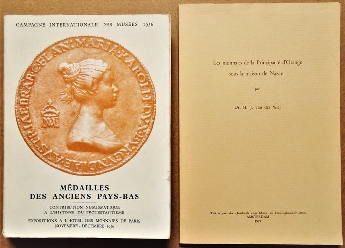 Diverse auteurs. - Twee referentie-uitgaven (Franstalig) over munten uit de Lage Landen. - 1956/1977