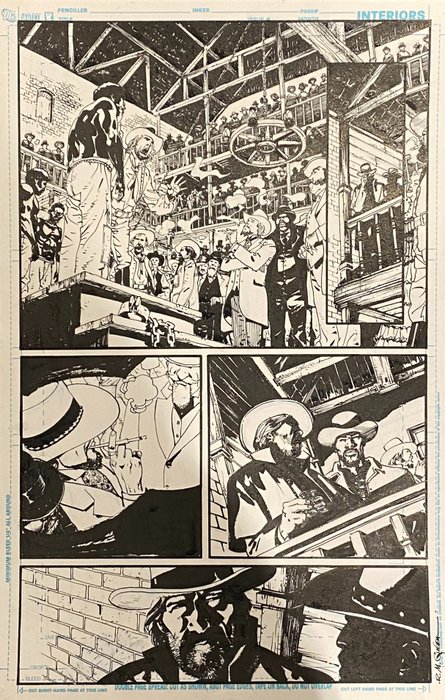 Django Unchained 4 - Django Unchained - planche originale 13 issue 4 + comics - Page volante (2013)