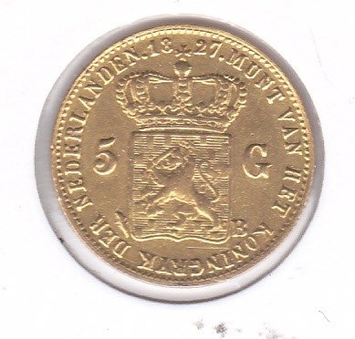 Netherlands. Willem I (1813-1840). 5 Gulden 1827 Brussel