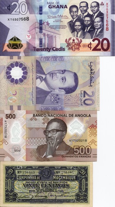 Monde - Afrique - 11 banknotes - Various dates