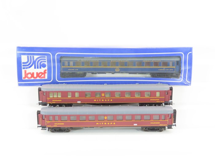Jouef H0 - 5301/530500/530400 - Passenger carriage - 3 Express train carriages Sleeping, dining carriages - C.I.W.L., Mitropa