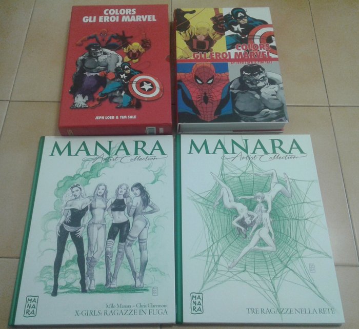 Colors - gli eroi Marvel con custodia rigida + 2x la Marvel vista da Manara - Hardcover - Erstausgabe